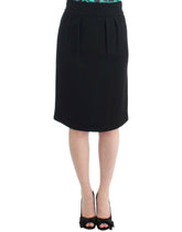 Cavalli Black wool pencil skirt -   -  Cavalli.